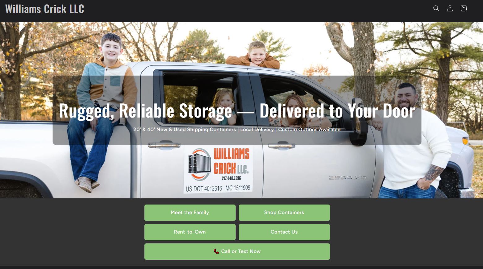 Preview of the Williams Crick LLC website